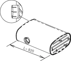 64377 DINEX Средний глушитель выхлопных газов