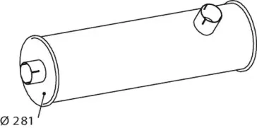 64446 DINEX Средний / конечный глушитель ОГ