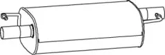 74394 DINEX Средний глушитель выхлопных газов
