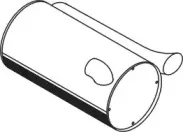 80339 DINEX Средний / конечный глушитель ОГ