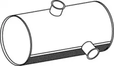 80365 DINEX Средний / конечный глушитель ОГ