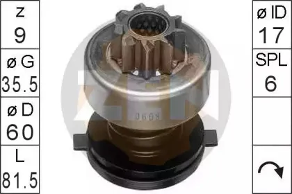 225246 ERA Привод с механизмом свободного хода, стартер