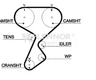 4376V FLENNOR Ремень ГРМ