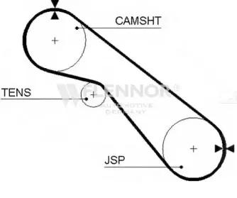 4394V FLENNOR Ремень ГРМ