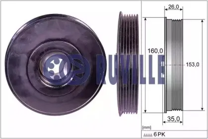 515201 RUVILLE Ременный шкив, коленчатый вал