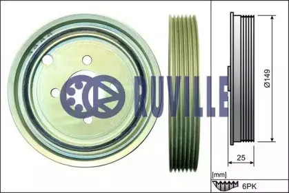 515912 RUVILLE Ременный шкив, коленчатый вал