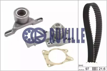 55202711 RUVILLE Водяной насос + комплект зубчатого ремня