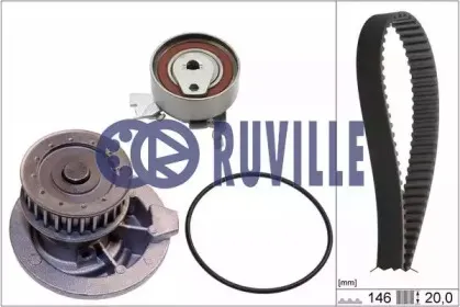 55315701 RUVILLE Водяной насос + комплект зубчатого ремня