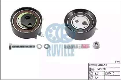 5544750 RUVILLE Комплект роликов, зубчатый ремень