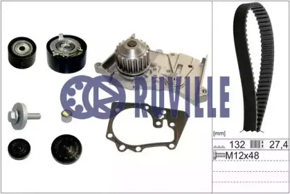 55519711 RUVILLE Водяной насос + комплект зубчатого ремня