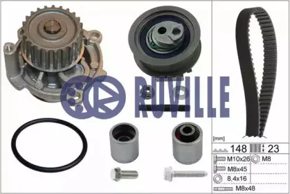 55772701 RUVILLE Водяной насос + комплект зубчатого ремня