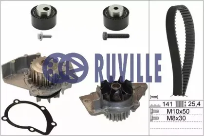 55921711 RUVILLE Водяной насос + комплект зубчатого ремня