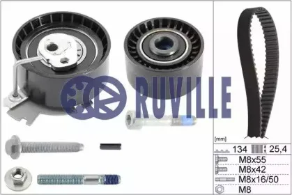 5663870 RUVILLE Комплект ремня ГРМ