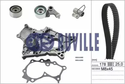 56951711 RUVILLE Водяной насос + комплект зубчатого ремня