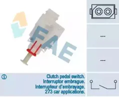 24465 FAE Выключатель, привод сцепления (Tempomat)