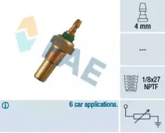 32470 FAE Датчик, температура охлаждающей жидкости