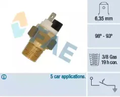 37652 FAE Термовыключатель, вентилятор радиатора
