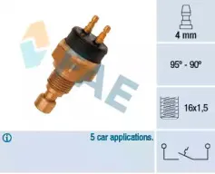 37720 FAE Термовыключатель, вентилятор радиатора