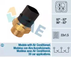 37980 FAE Термовыключатель, вентилятор радиатора