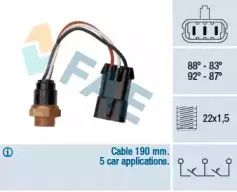 38290 FAE Термовыключатель, вентилятор радиатора