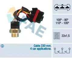 38300 FAE Термовыключатель, вентилятор радиатора