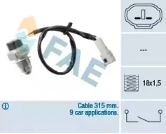 40844 FAE Выключатель, фара заднего хода