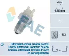 41040 FAE Выключатель, фара заднего хода