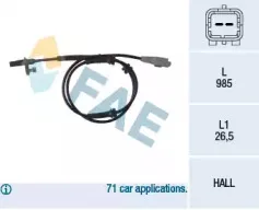 78118 FAE Датчик, частота вращения колеса