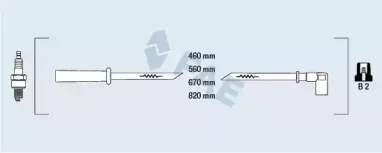 83330 FAE Комплект проводов зажигания