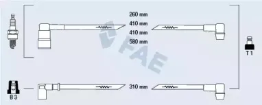 85470 FAE Комплект проводов зажигания