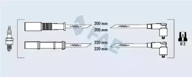 85626 FAE Комплект проводов зажигания