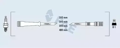 85985 FAE Комплект проводов зажигания