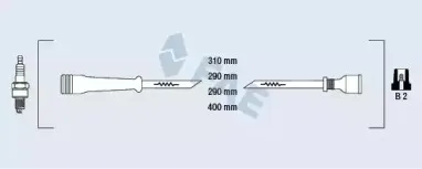 86000 FAE Комплект проводов зажигания