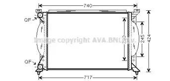 AI2195 AVA QUALITY COOLING Радиатор, охлаждение двигателя