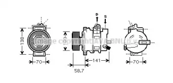 AIAK287 AVA QUALITY COOLING Компрессор, кондиционер