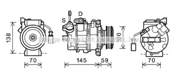 AIK342 AVA QUALITY COOLING Компрессор, кондиционер