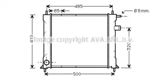 AU2110 AVA QUALITY COOLING Радиатор, охлаждение двигателя