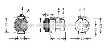 AUK056 AVA QUALITY COOLING Компрессор, кондиционер
