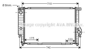 BW2133 AVA QUALITY COOLING Радиатор, охлаждение двигателя