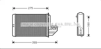 BW6172 AVA QUALITY COOLING Теплообменник, отопление салона
