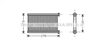BWA6342 AVA QUALITY COOLING Теплообменник, отопление салона