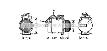 BWK387 AVA QUALITY COOLING Компрессор, кондиционер