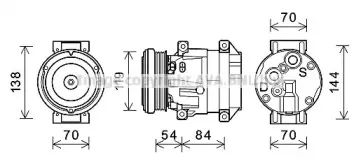 CTK055 AVA QUALITY COOLING Компрессор, кондиционер