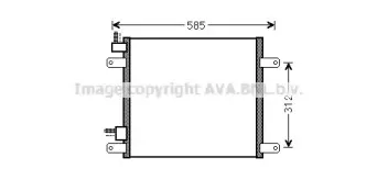 DF5042 AVA QUALITY COOLING Конденсатор, кондиционер