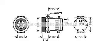 DFAK033 AVA QUALITY COOLING Компрессор, кондиционер