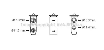 DN1371 AVA QUALITY COOLING Расширительный клапан, кондиционер
