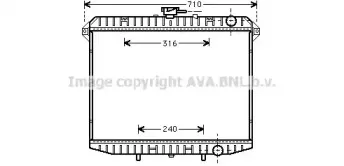 DN2143 AVA QUALITY COOLING Радиатор, охлаждение двигателя
