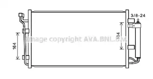 DN5387D AVA QUALITY COOLING Конденсатор, кондиционер