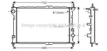 FD2381 AVA QUALITY COOLING Радиатор, охлаждение двигателя