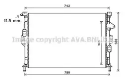 FD2581 AVA QUALITY COOLING Радиатор, охлаждение двигателя